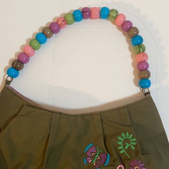 Children’s Place green and purple beaded floral purse - Picture 4 of 10